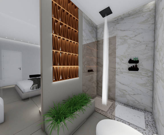 Zorbas Lifestyle Hotel Superior Double Room Jacuzzi bathroom shower and room view