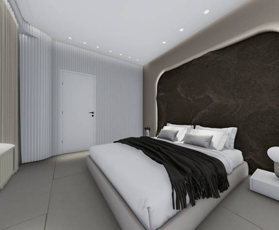 Zorbas Lifestyle Hotel Superior Double Room Jacuzzi double bed and decorations