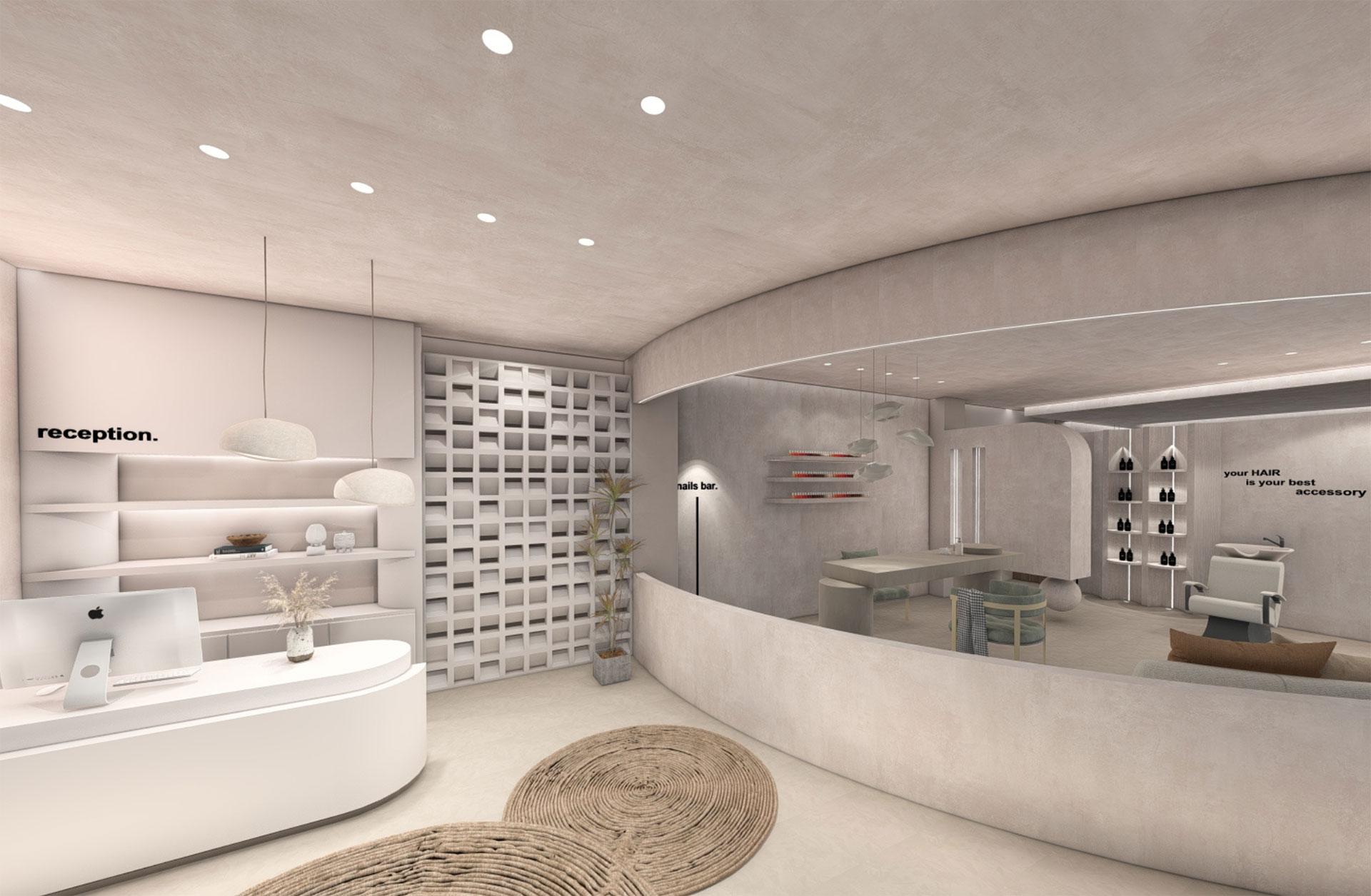 Zorbas Lifestyle Hotel Spa reception and nails section