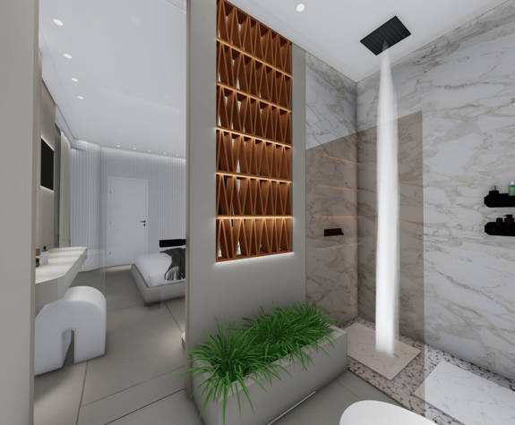 Zorbas Lifestyle Hotel Superior Double Room Jacuzzi bathroom shower and room view