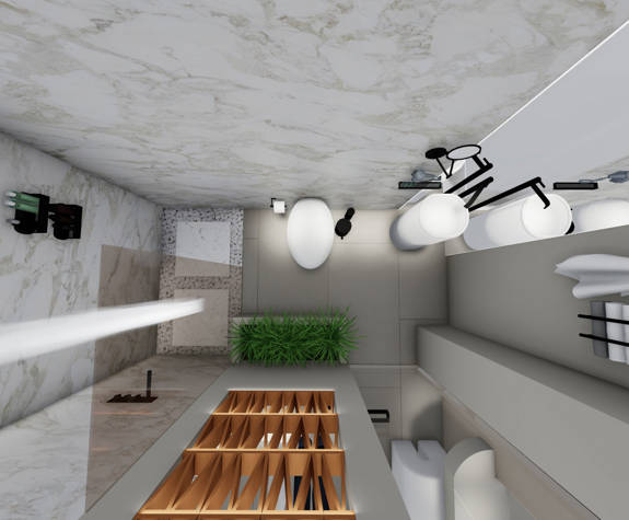 Zorbas Lifestyle Hotel Superior Double Room Jacuzzi bathroom top-down view