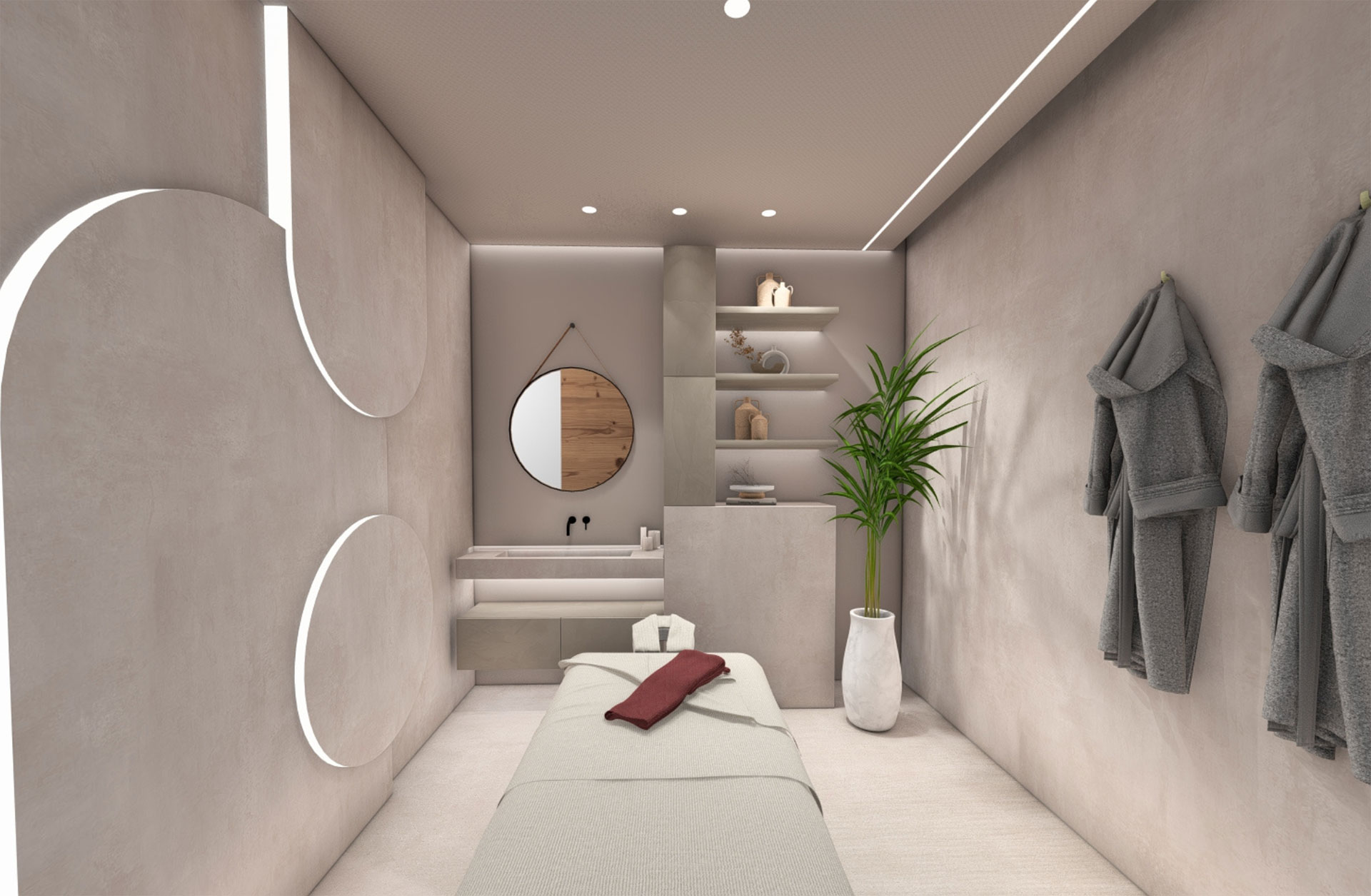 Zorbas Lifestyle Hotel Spa massage room with amenities